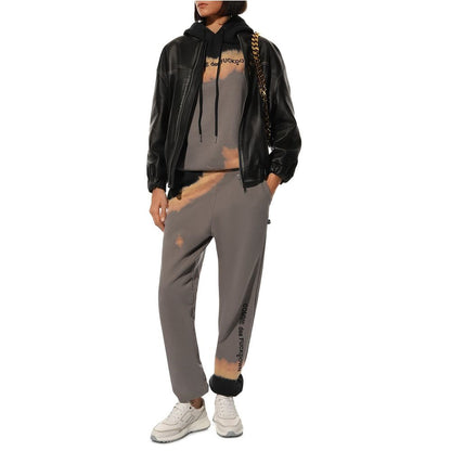 Chic Gray Drawstring Tracksuit Bottoms