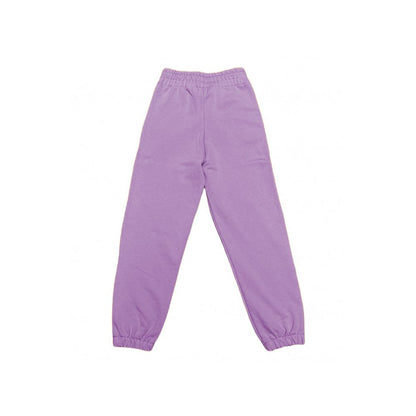 Chic Purple Cotton Sweatpants with Logo Print