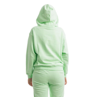 Chic Green Cotton Hooded Sweatshirt