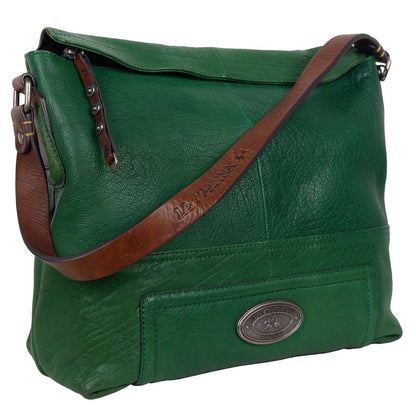 Green Leather Crossbody Bag