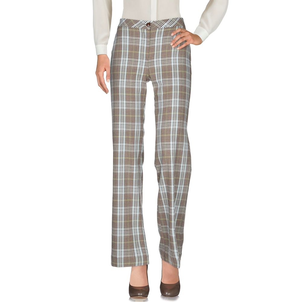 Chic Tartan Print Trousers