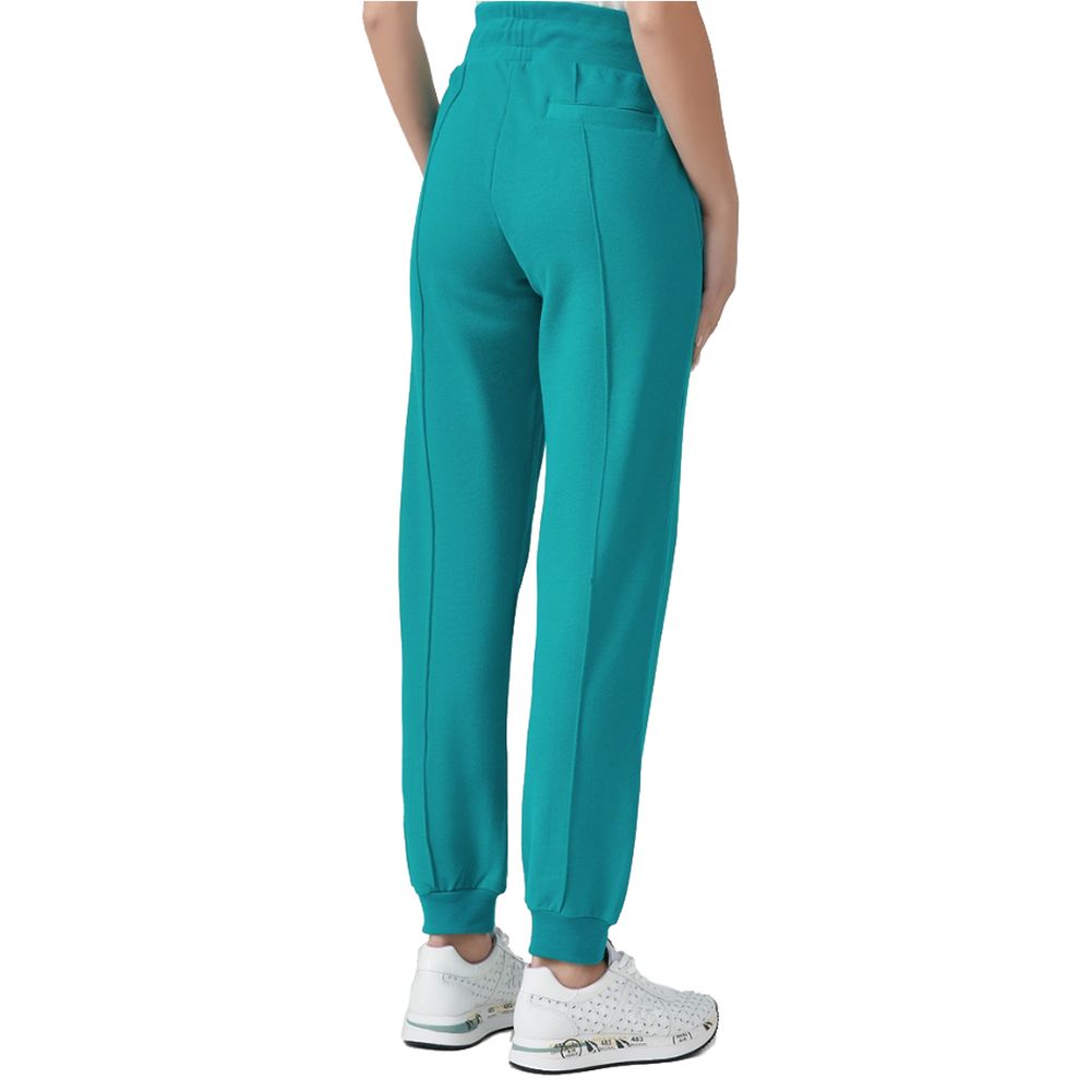 Chic Green Cotton Drawstring Pants