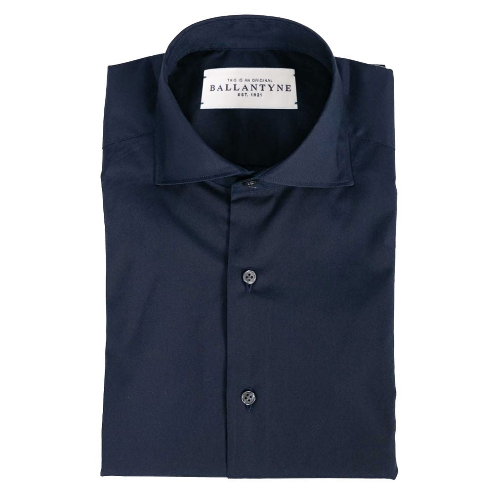 Blue Cotton Men Shirt