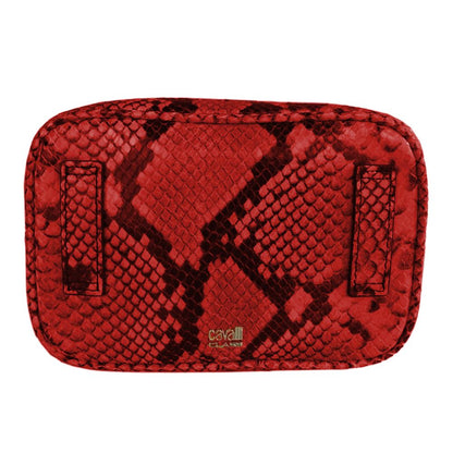 Chic Python-Print Calfskin Clutch