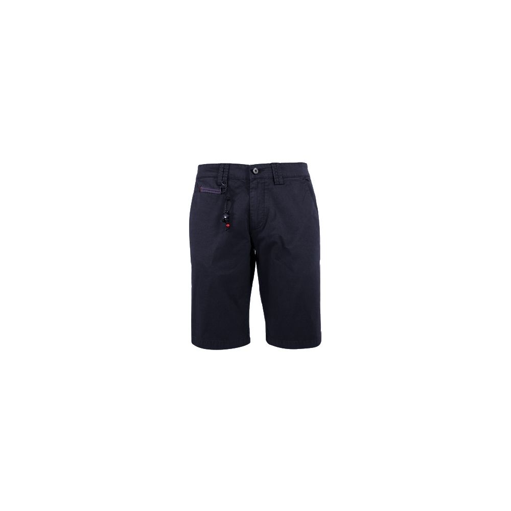 Chic Blue Cotton Bermuda Shorts for Men