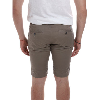 Chic Gray Four-Pocket Bermuda Shorts