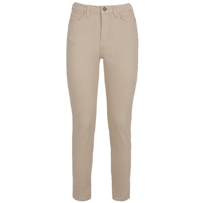 Chic Beige Five-Pocket Women's Trousers