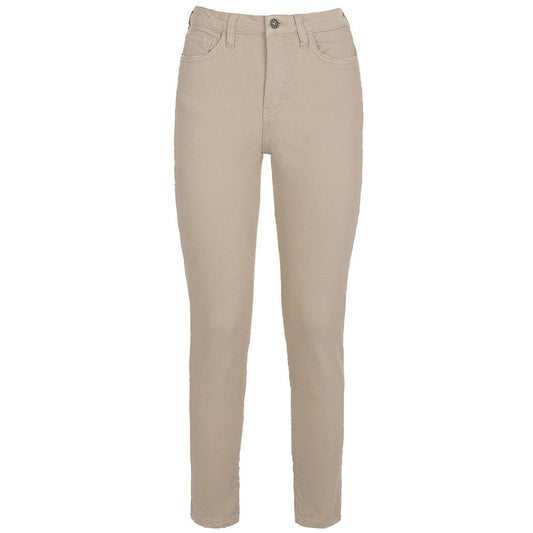 Chic Beige Five-Pocket Women's Trousers