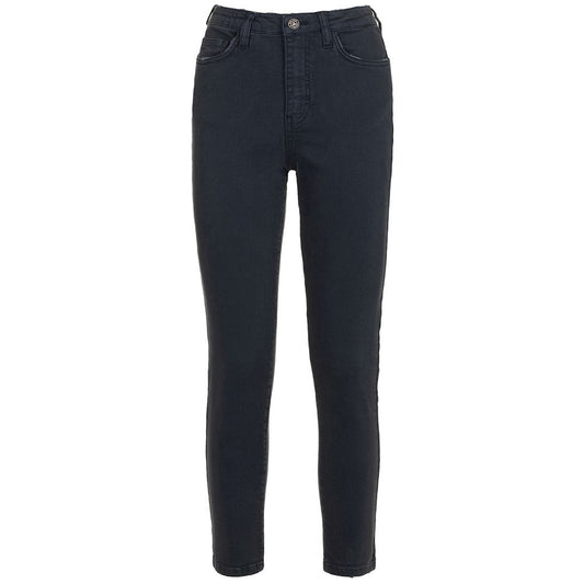 Chic Dark Blue Regular Trousers for Women