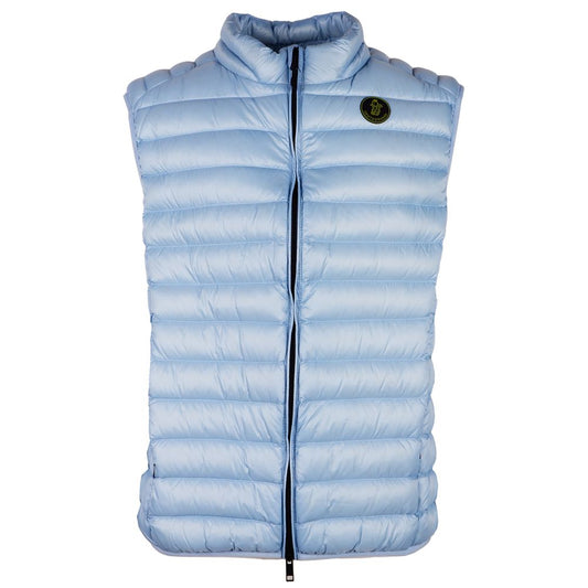 Light Blue Nylon Men Vest