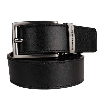 Reversible Black Calfskin Leather Belt