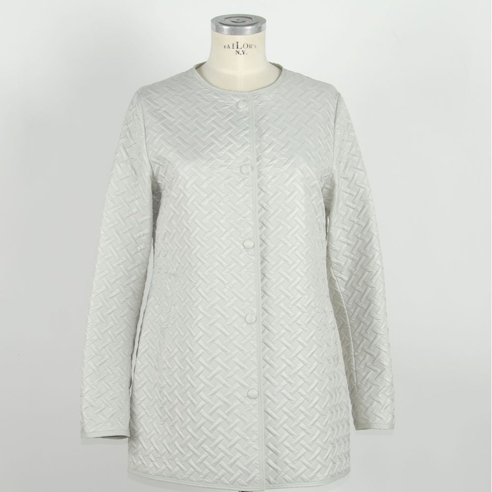 White Polyester Women Jacket