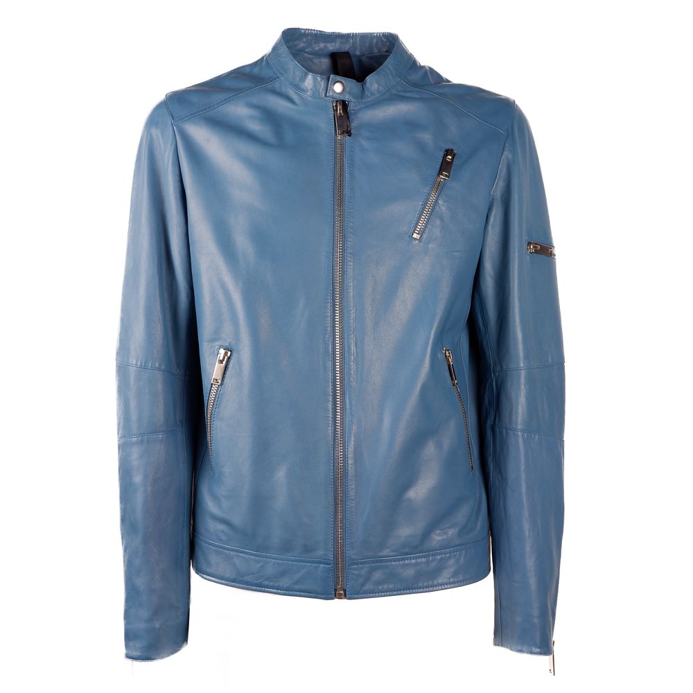 Light Blue Leather Jacket