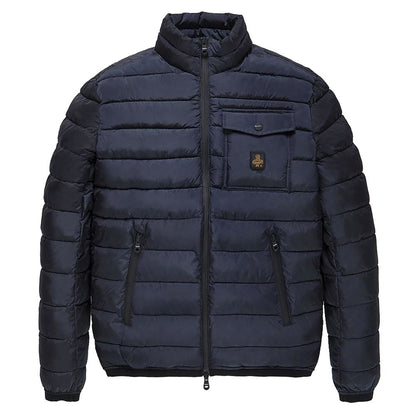 Blue Nylon Men Jacket