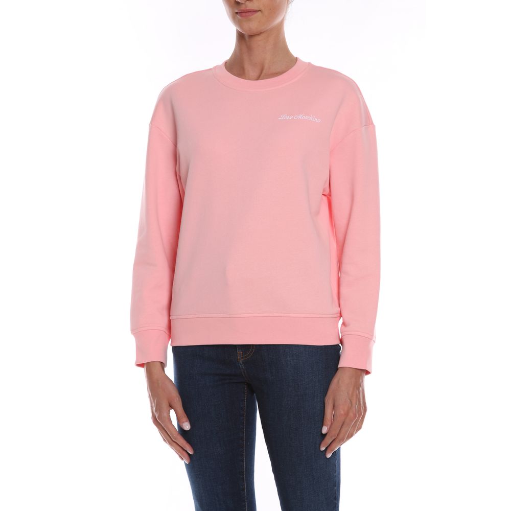 Pink Cotton Women Sweater