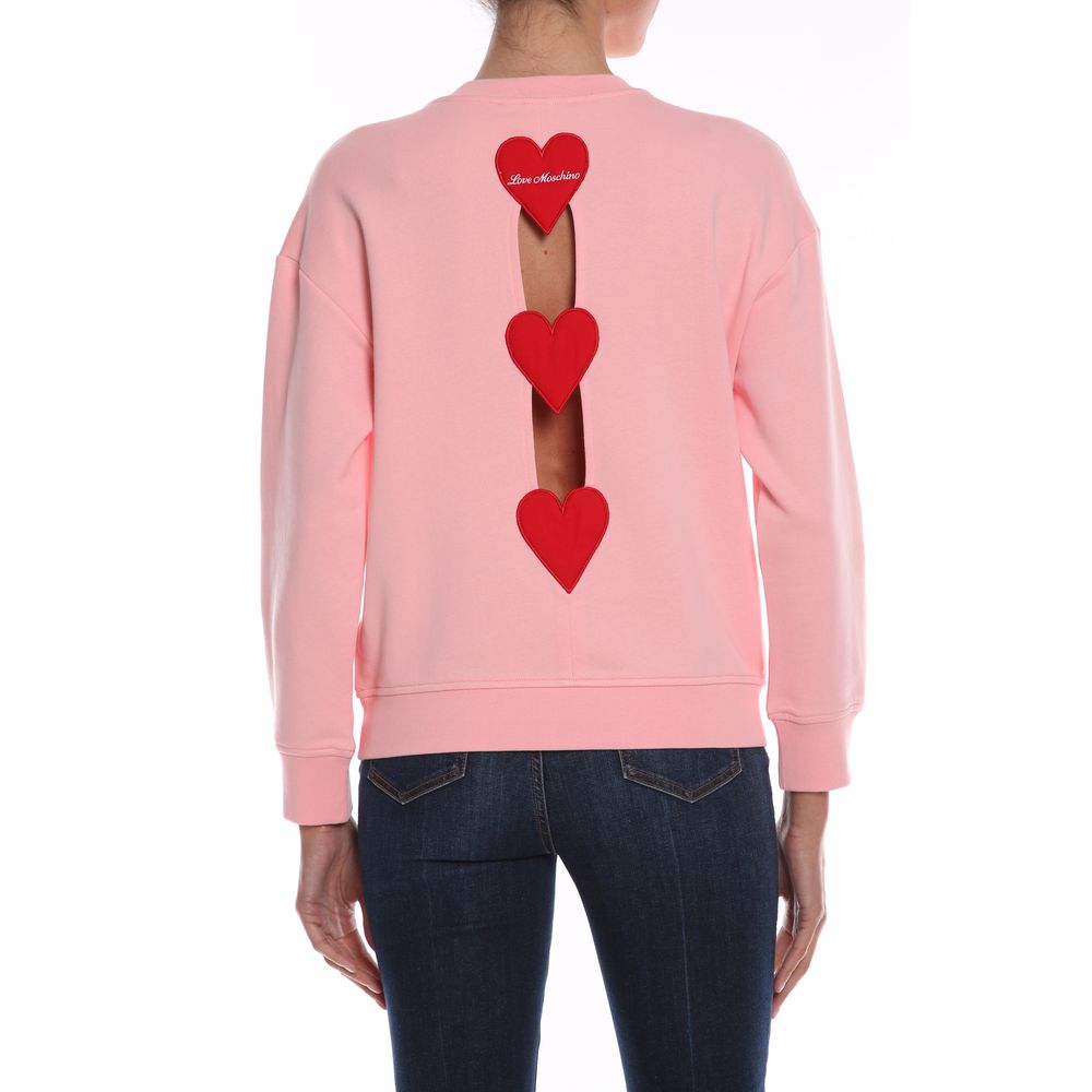 Pink Cotton Women Sweater