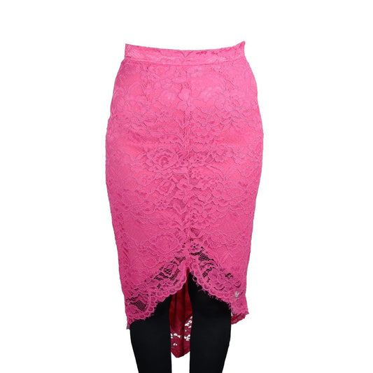 Fuchsia Viscose Women Skirt