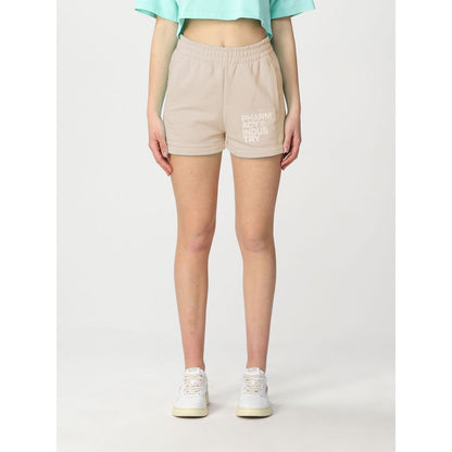 Beige Cotton Women Short