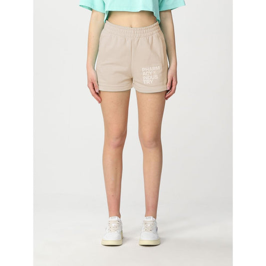 Beige Cotton Women Short