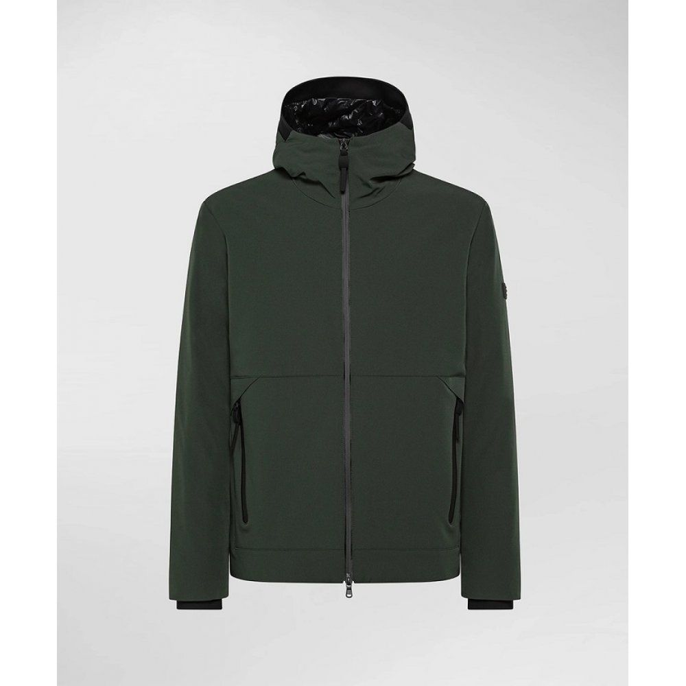 Green Nylon Men Jacket