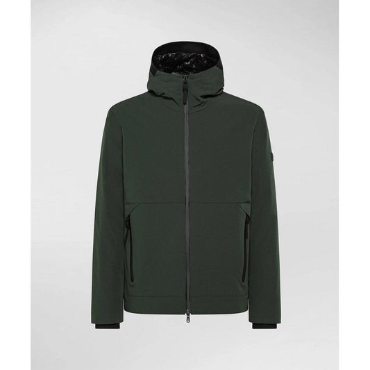 Green Nylon Men Jacket