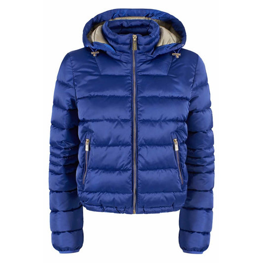 Blue Polyester Women Jacket