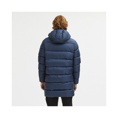 Elegant Blue Hooded Jacket