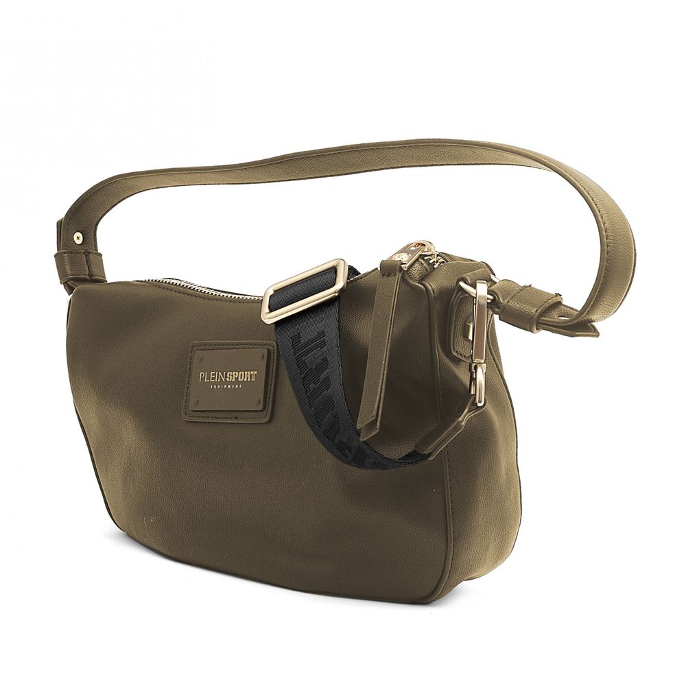 Green Polyethylene Women Crossbody Bag