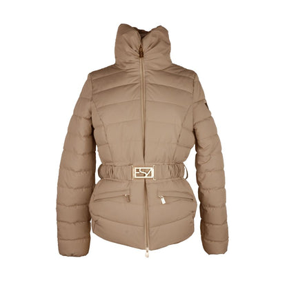 Brown Nylon Women Jacket