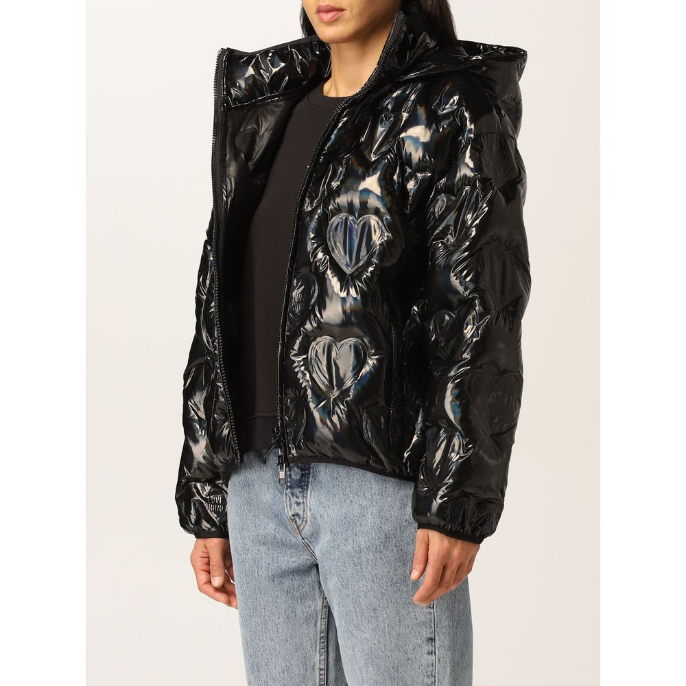 Black Polyester Women Jacket