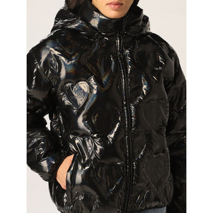 Black Polyester Women Jacket