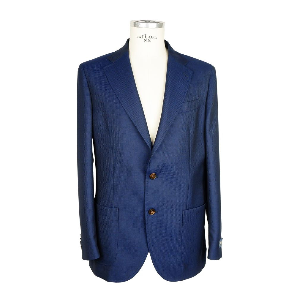 Blue Wool Men's Blazer