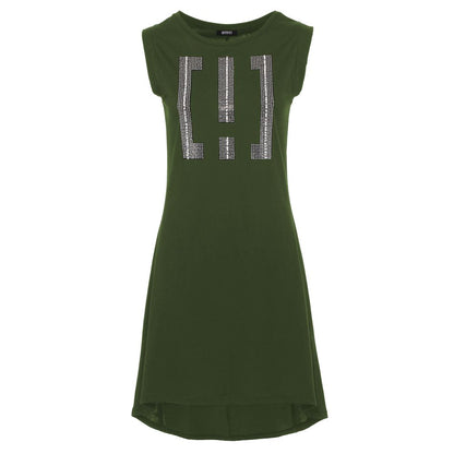 Green Cotton Women Maxi Dress