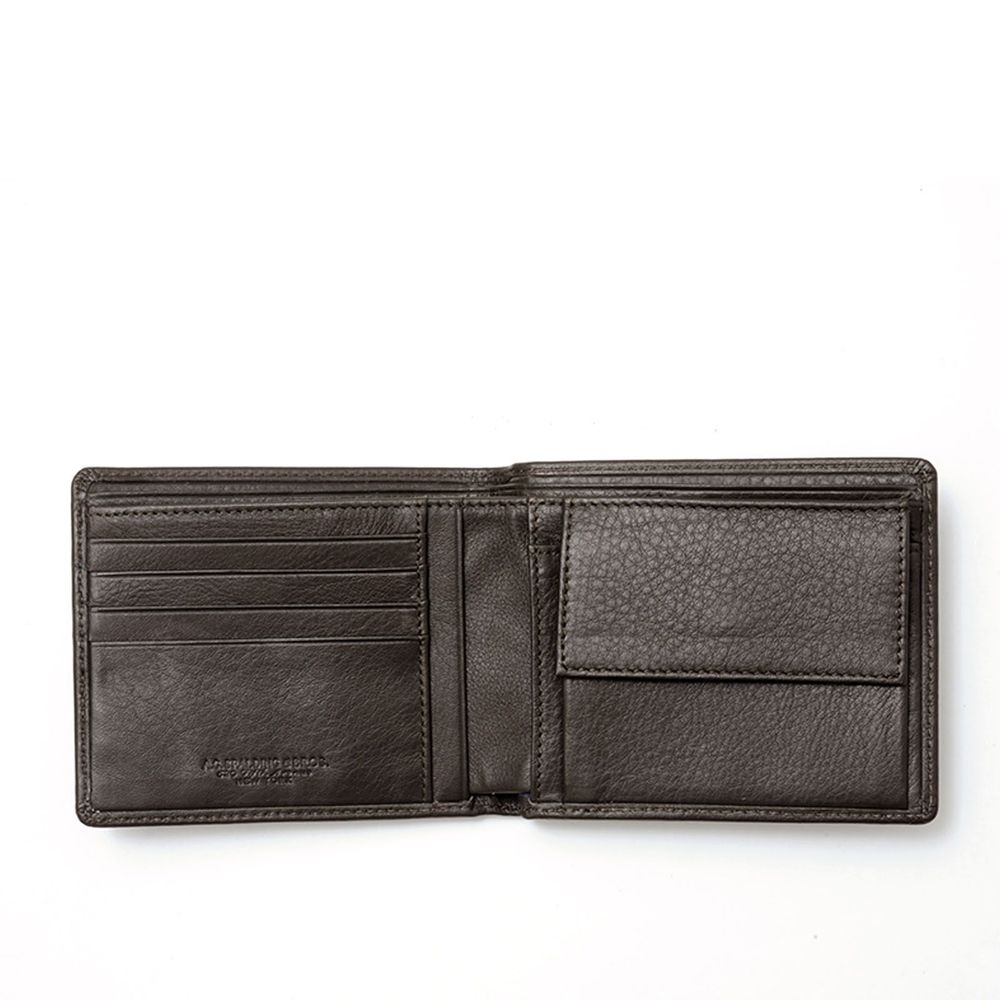 Brown Calfskin Men Wallet