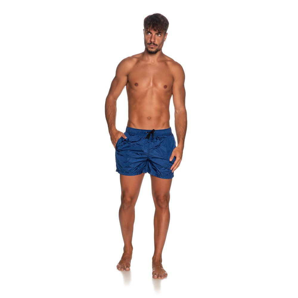 Blue Nylon Men's Swimsuit