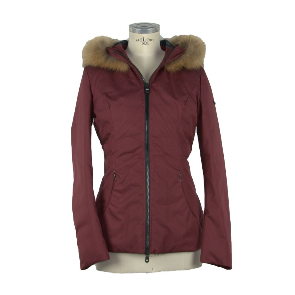 Red Polyester Women's Jacket