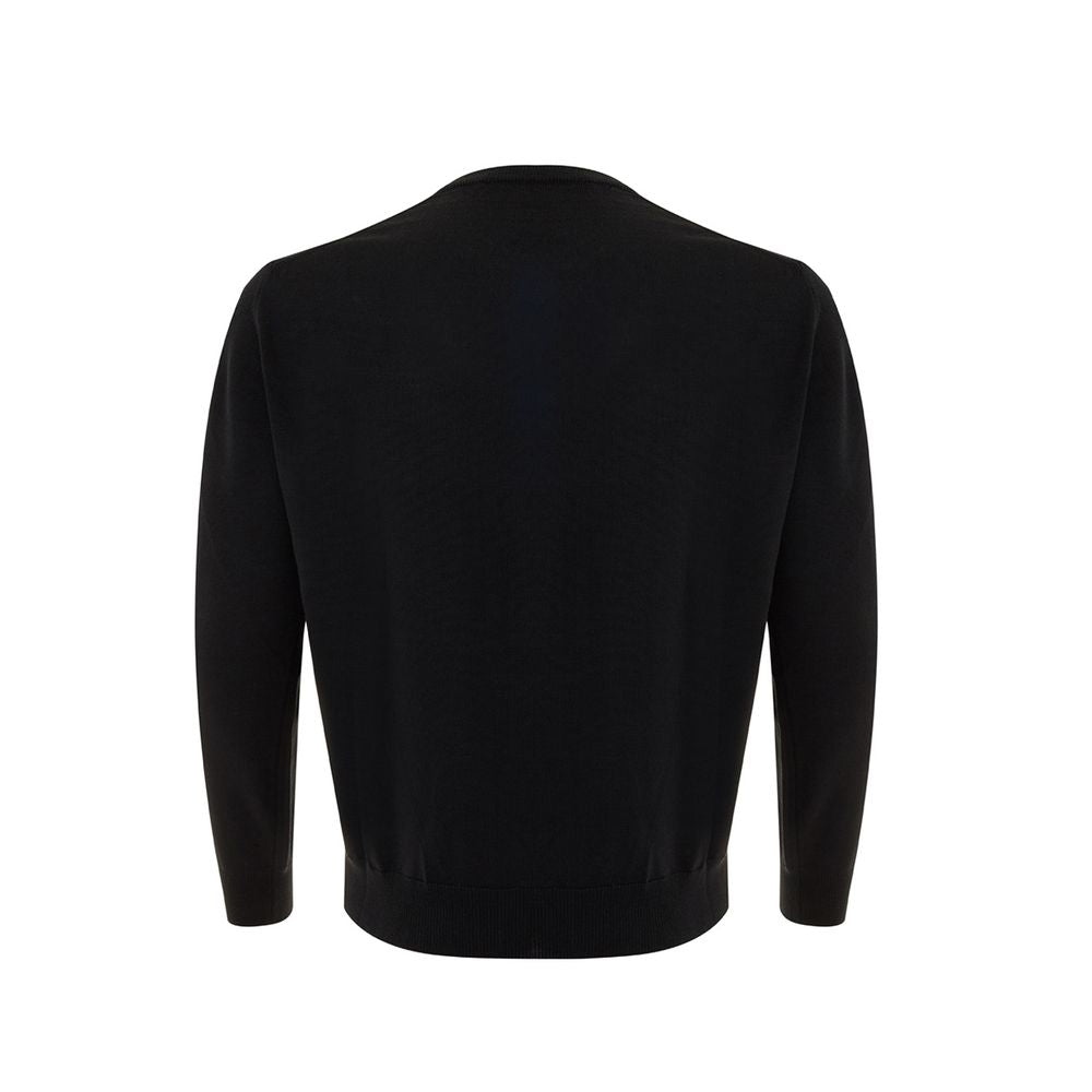 Elegant Black Wool Sweater for Men