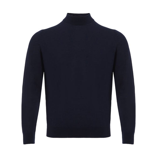 Elegant Cashmere Blue Sweater for Men