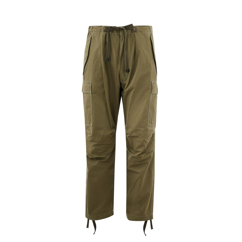 Elegant Green Cotton Trousers