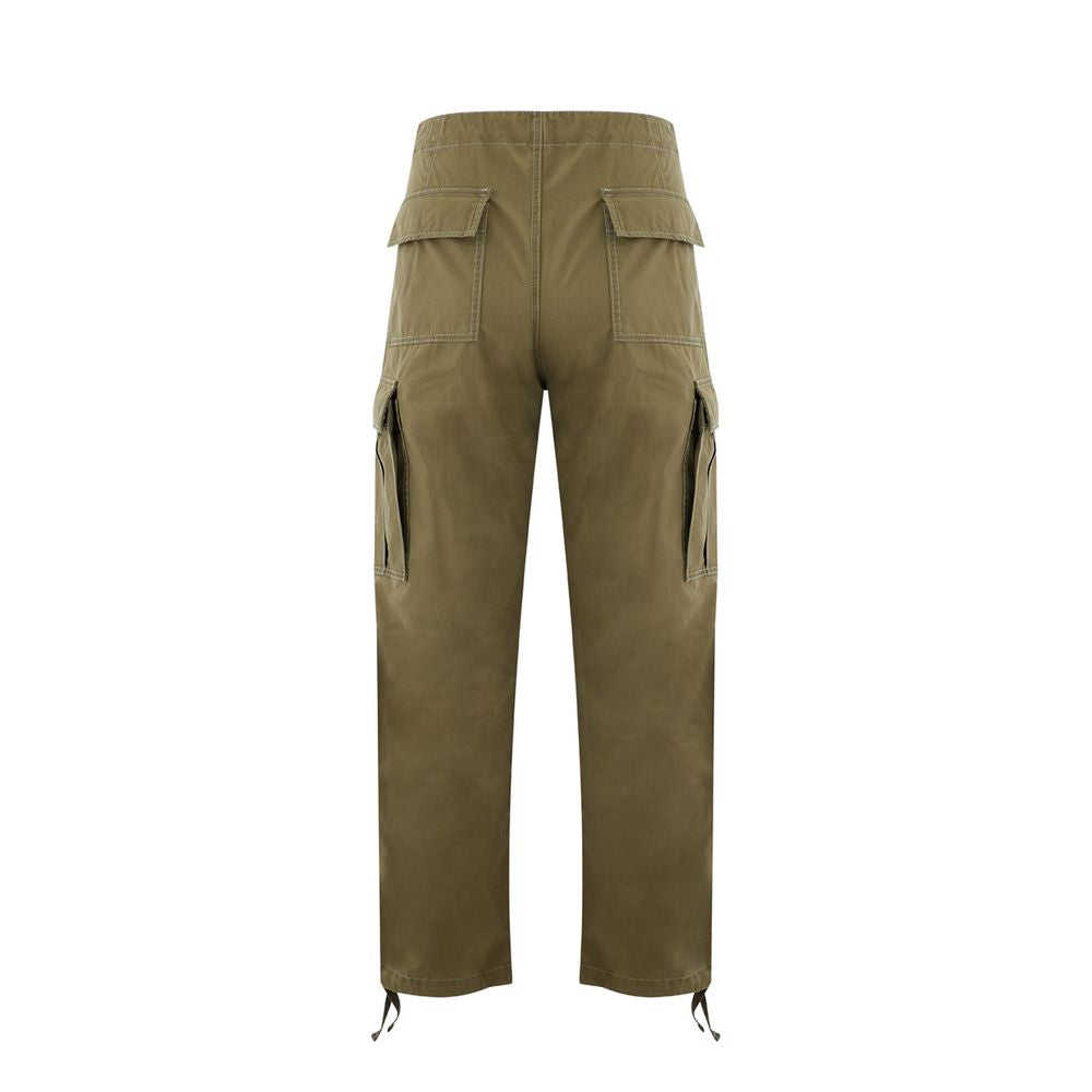 Elegant Green Cotton Trousers