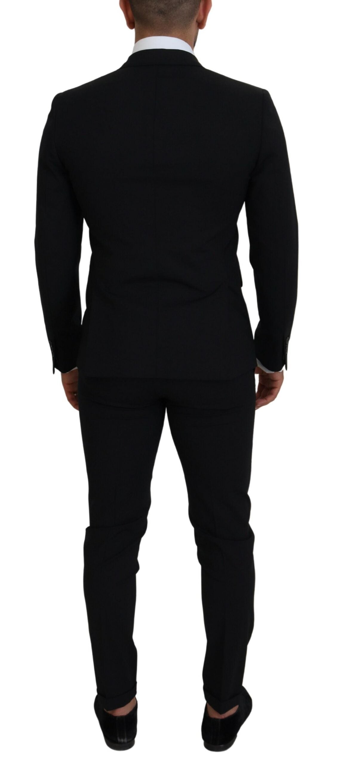 Black Wool Single Breasted 2 Piece LONDON Suit