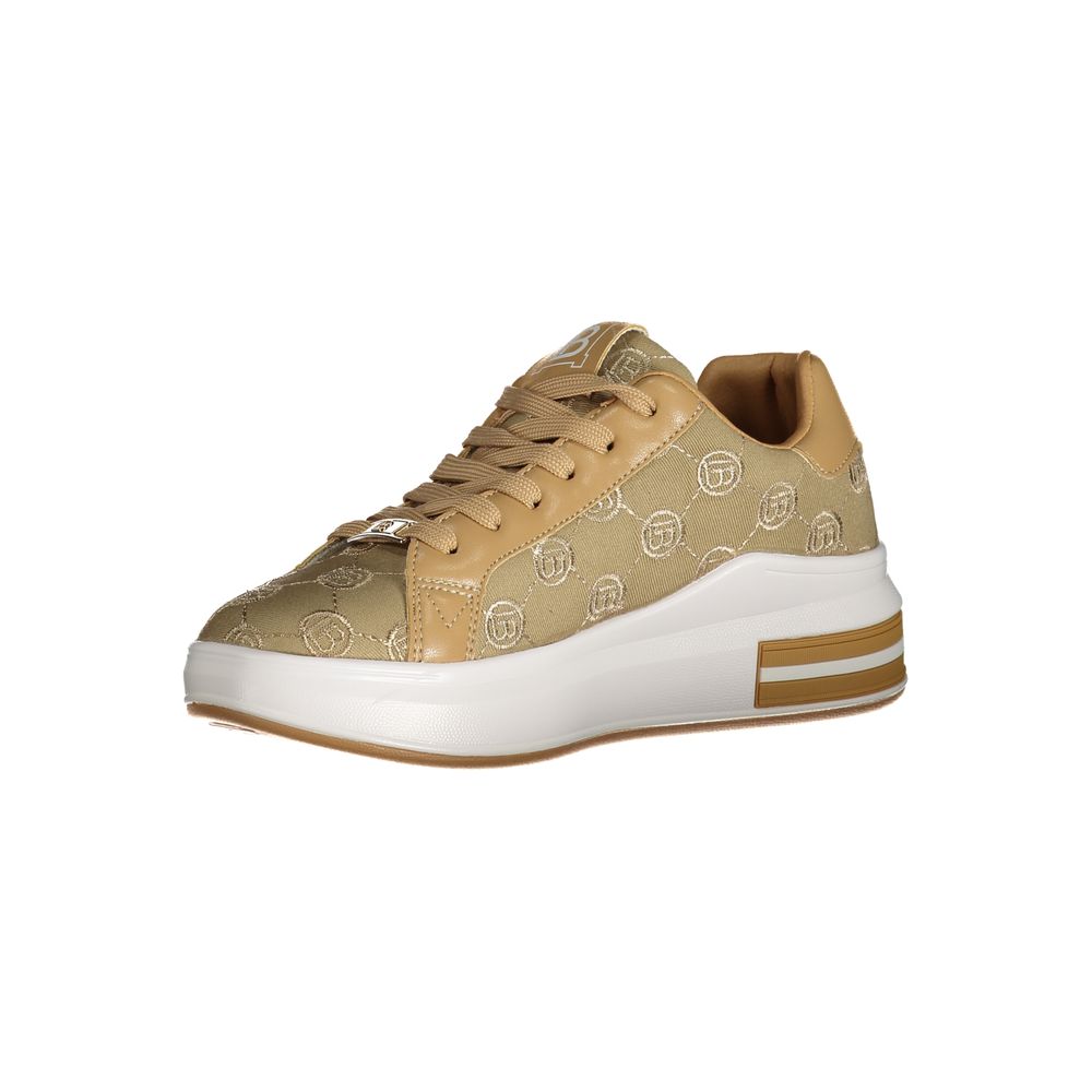 Beige Polyester Sneaker