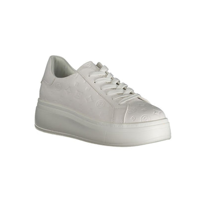 White Polyester Sneaker