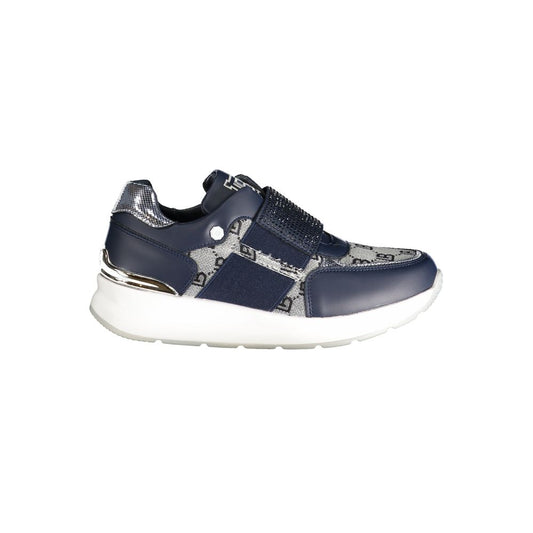 Blue Polyester Sneaker