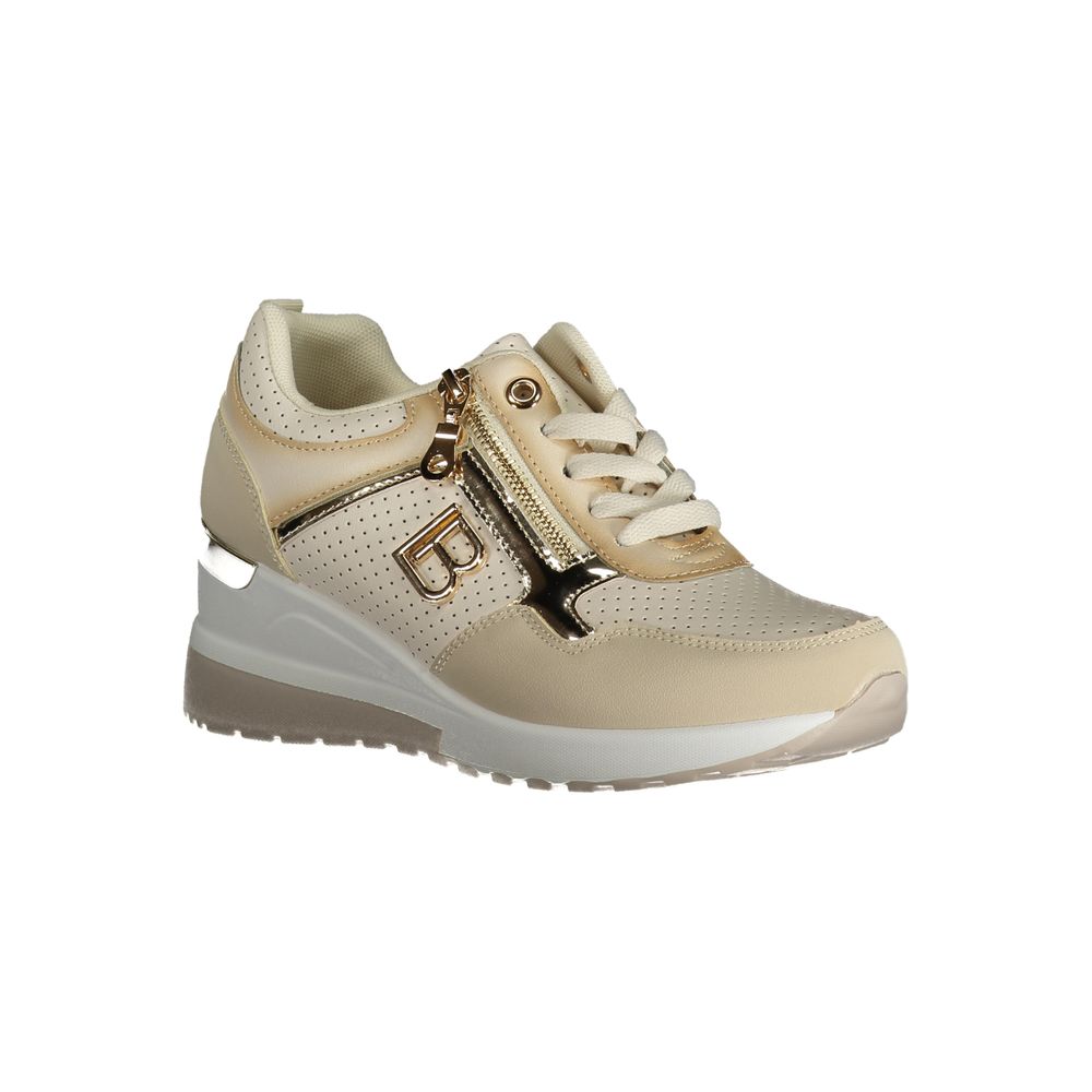 Beige Polyester Sneaker