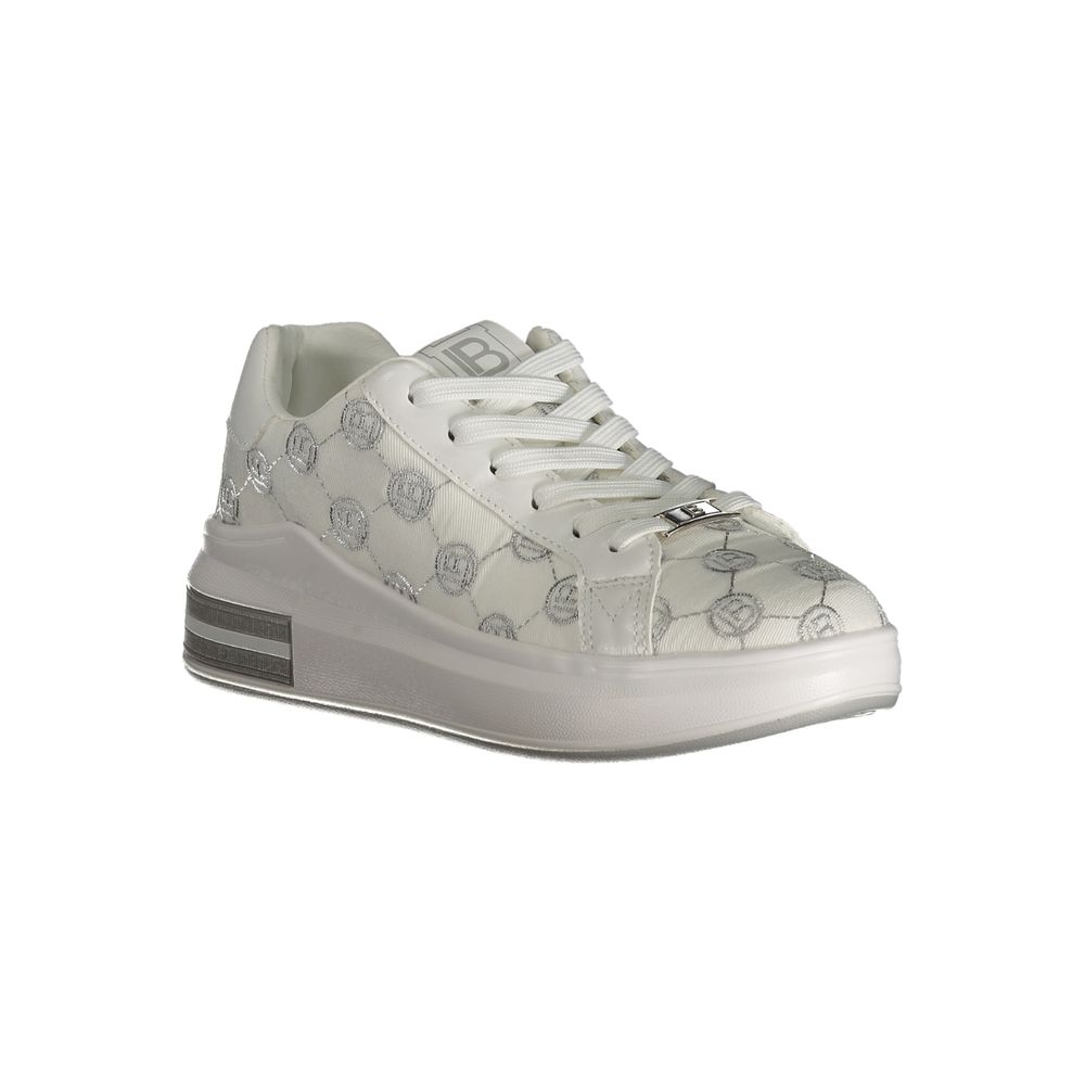 White Polyester Sneaker