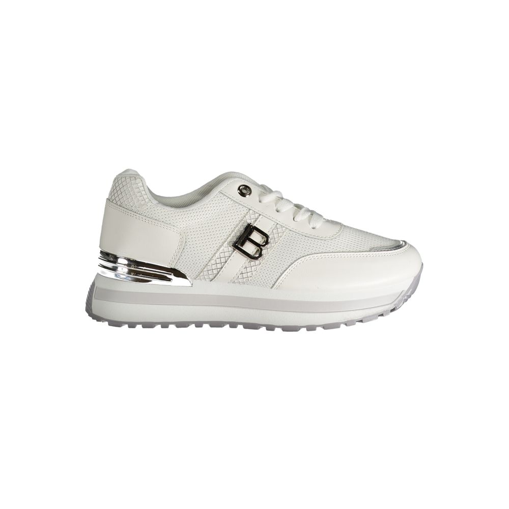 White Polyester Sneaker