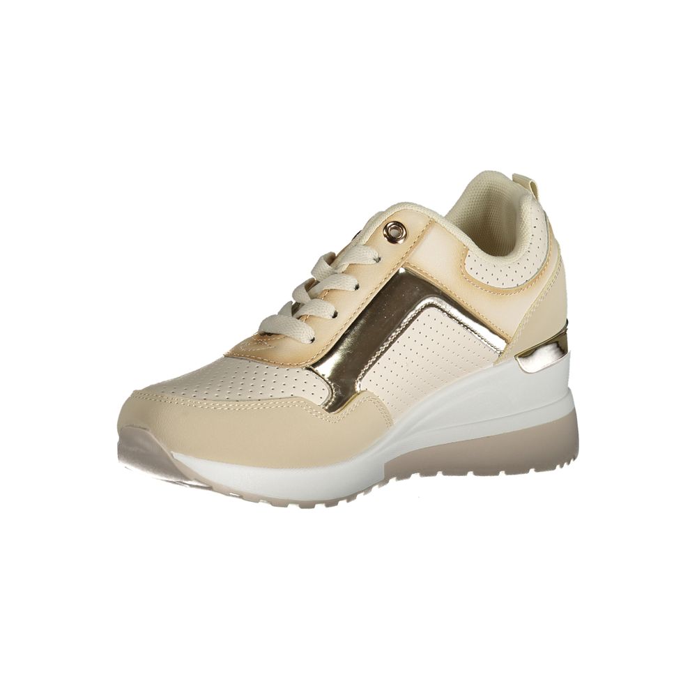 Beige Polyester Sneaker