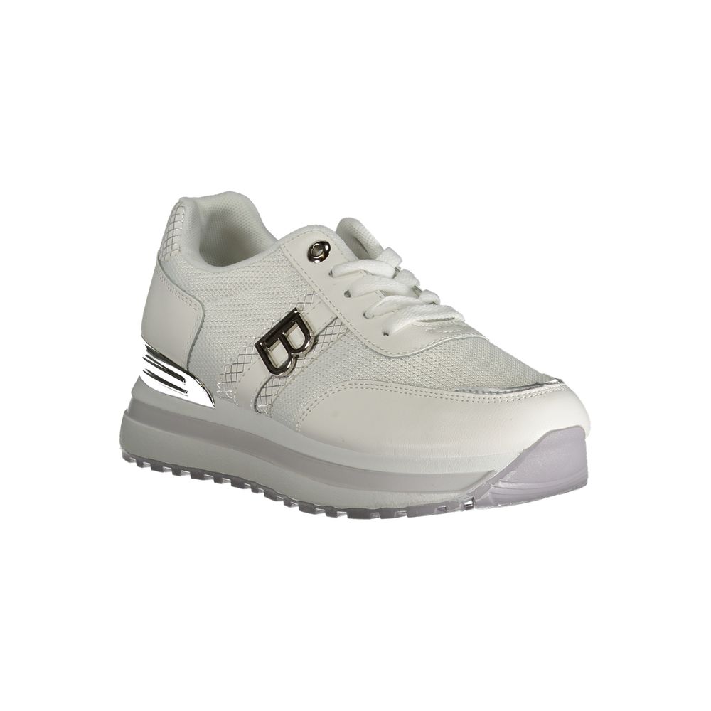 White Polyester Sneaker