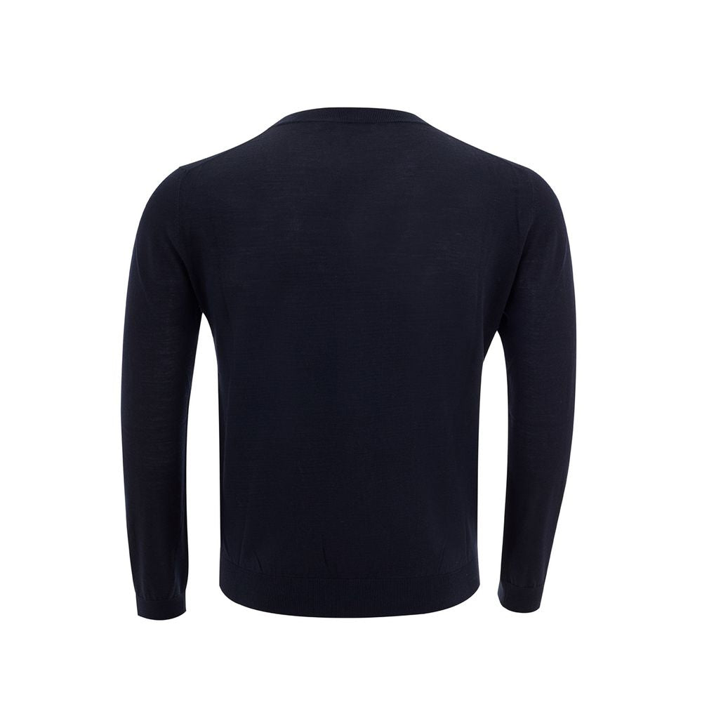 Elegant Wool Blue Sweater for Men